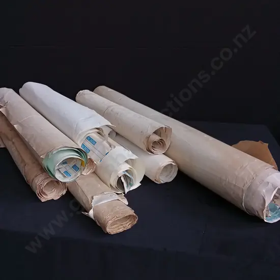 COLLECTION OF VINTAGE ROLLED MAPS