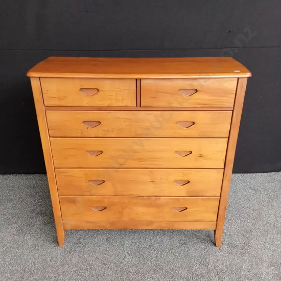 WOOD CHEST OF DRAWERS H 1.08 M X W 1.05 M X D 38CM
