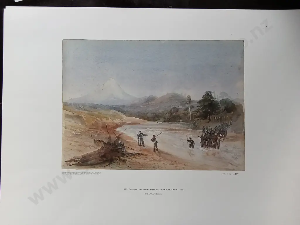 3 VINTAGE PRINTS BY LIEUTENANT E. A. WILLIAMS, THE ALEXANDER TURNBULL LIBRARY PRINTS 1980 Image 1++