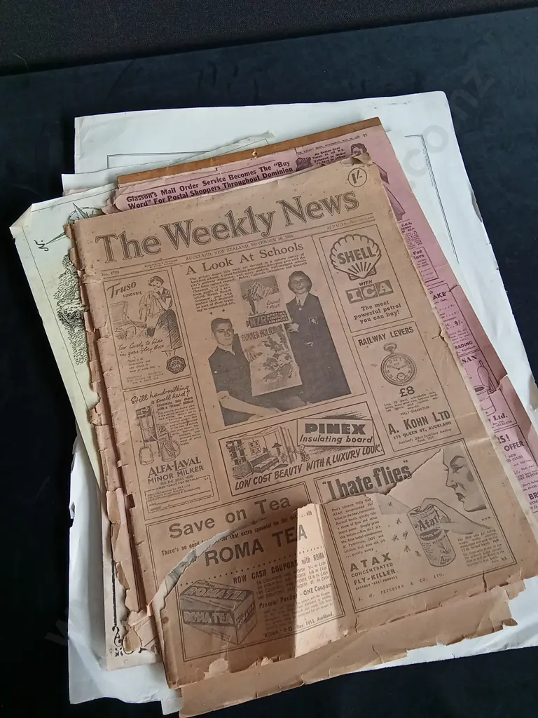 VINTAGE NEWSPAPER AND PRINTS Image 1++