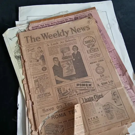 VINTAGE NEWSPAPER AND PRINTS