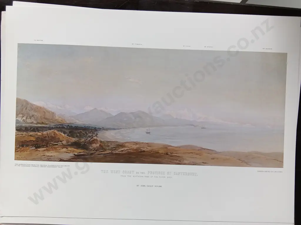 3 VINTAGE PRINTS BY JOHN GULLY, THE ALEXANDER TURNBULL LIBRARY ENDOWMENT TRUST Image 1++