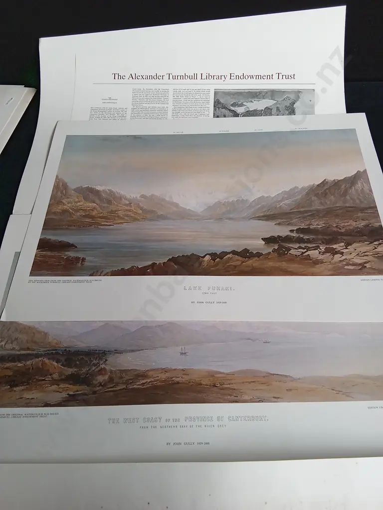 3 VINTAGE PRINTS BY JOHN GULLY, THE ALEXANDER TURNBULL LIBRARY ENDOWMENT TRUST Image 1++