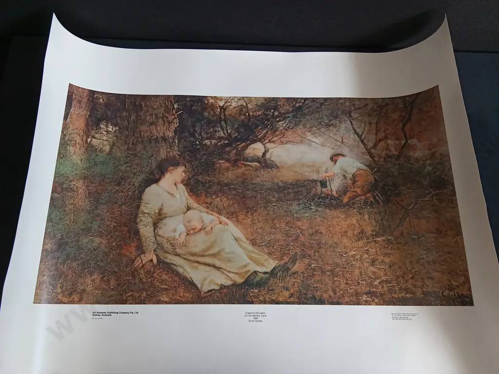 LARGE ART PRINT OF ON THE WALLABY TRACK BY FREDERICK MCCUBBIN Image 1++