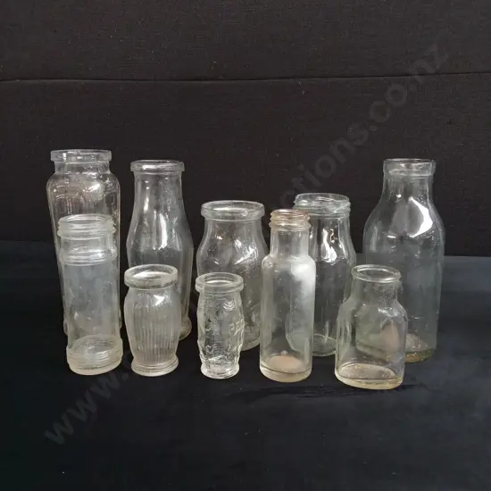 10 PIECES GLASS BOTTLES