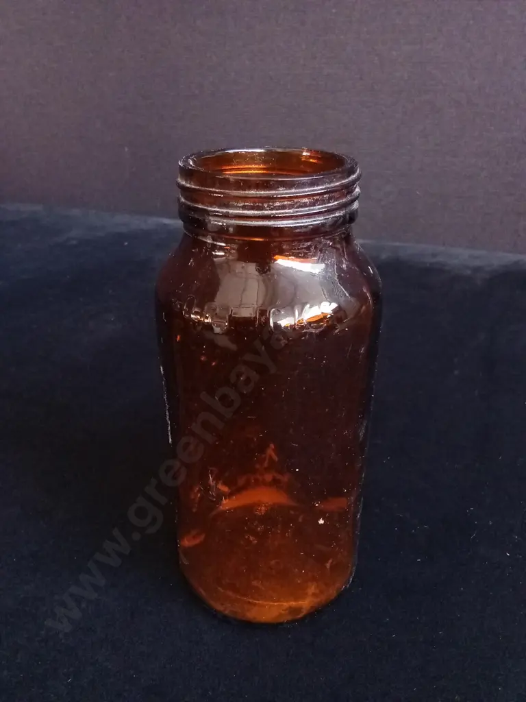 10 PIECES AMBER GLASS BOTTLES Image 1++