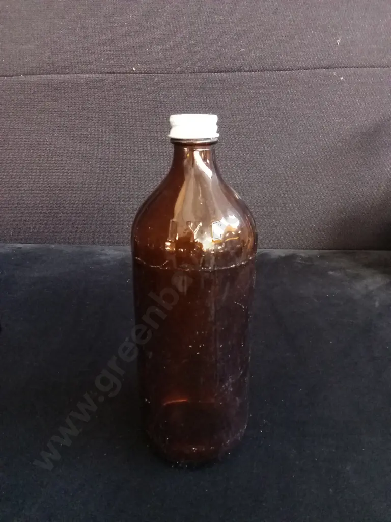 10 PIECES AMBER GLASS BOTTLES Image 1++