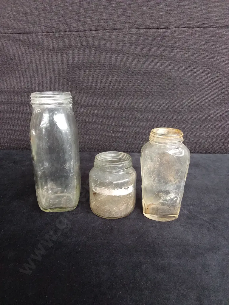 10 CLEAR GLASS JARS Image 1++