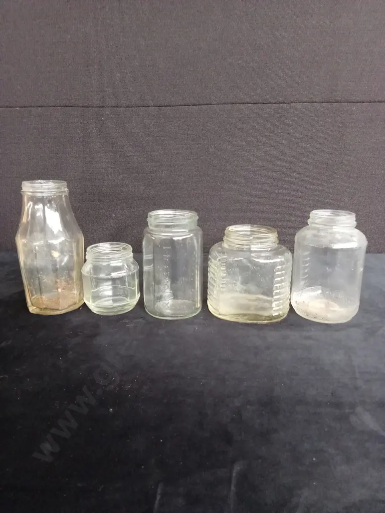 10 CLEAR GLASS JARS Image 1++