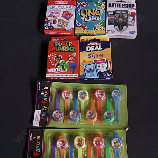 7 PIECES BRAND NEW CARD GAMES AND TOYS