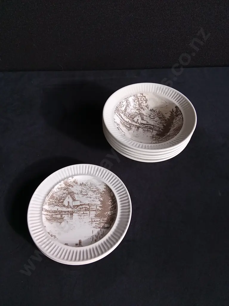 8 PIECES GENUINE IRONSTONE NZ PLATES AND BOWLS Image 1++