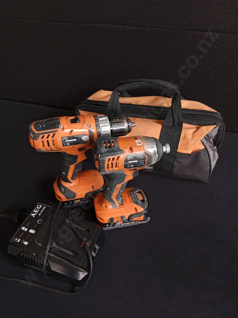 AEG DRILLS AND BAG Image 1++