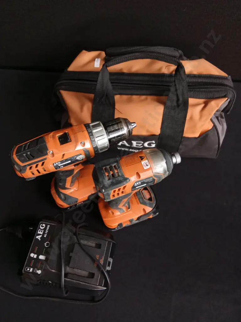 AEG DRILLS AND BAG Image 1++