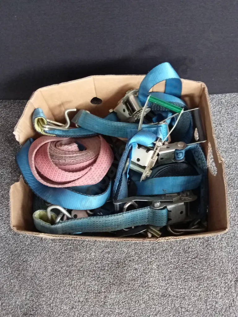 BOX OF TRUCK STROPS AND RATCHETS Image 1++