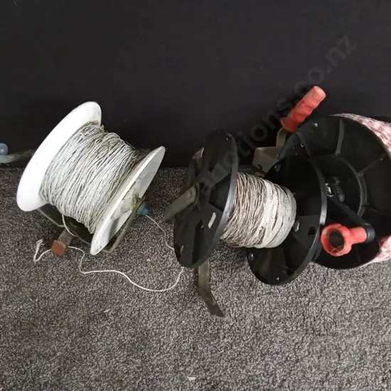 3 ELECTRIC FENCE CABLE REELS