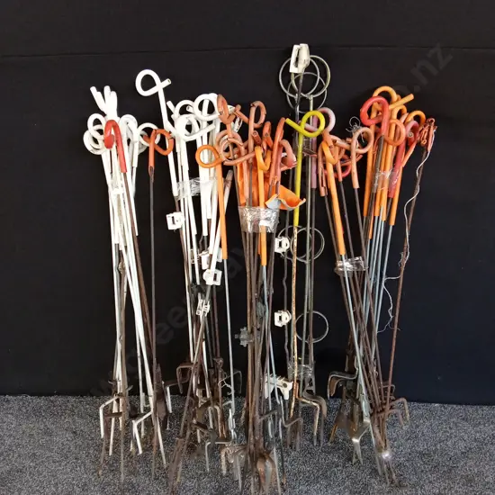 COLLECTION OF ELECTRIC FENCE POSTS