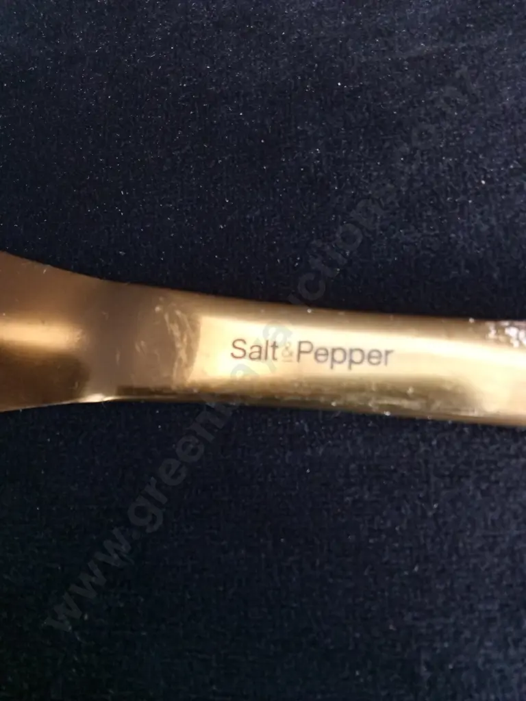 SALT & PEPPER GOLD COLOURED CUTLERY SET Image 1++