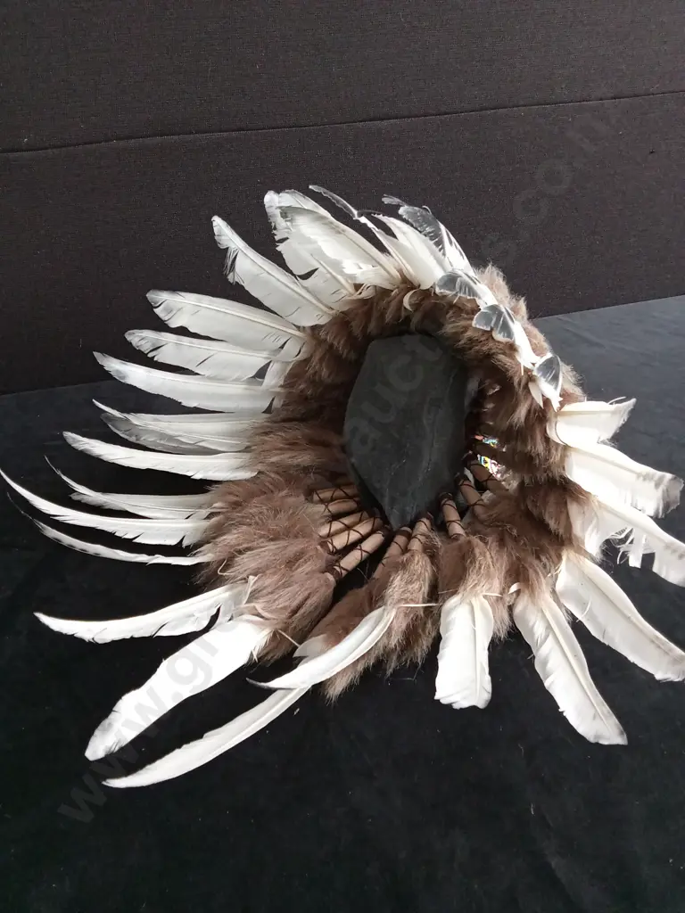 HANDMADE RED INDIAN STYLE HEADDRESS REPLICA Image 1++