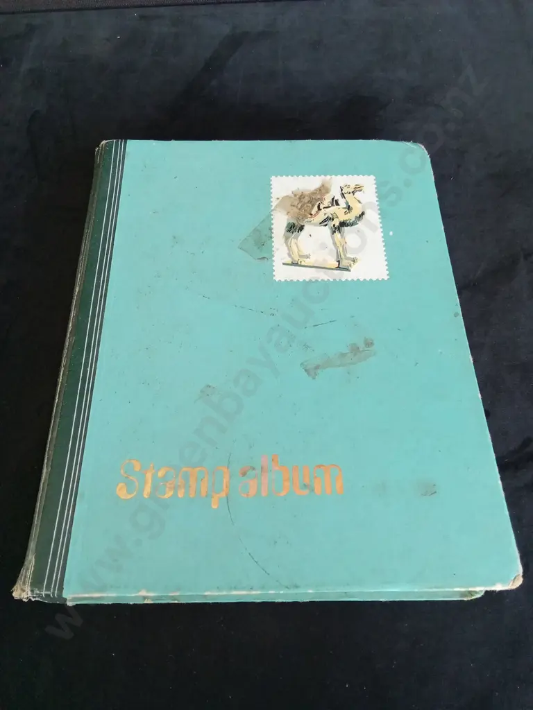 VINTAGE STAMP ALBUM WITH STAMPS Image 1++