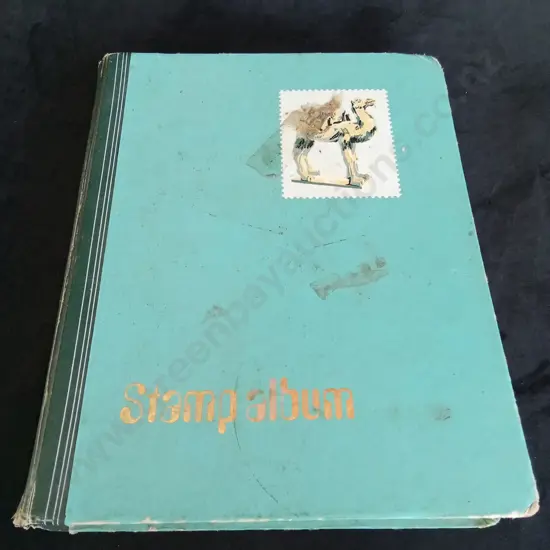 VINTAGE STAMP ALBUM WITH STAMPS