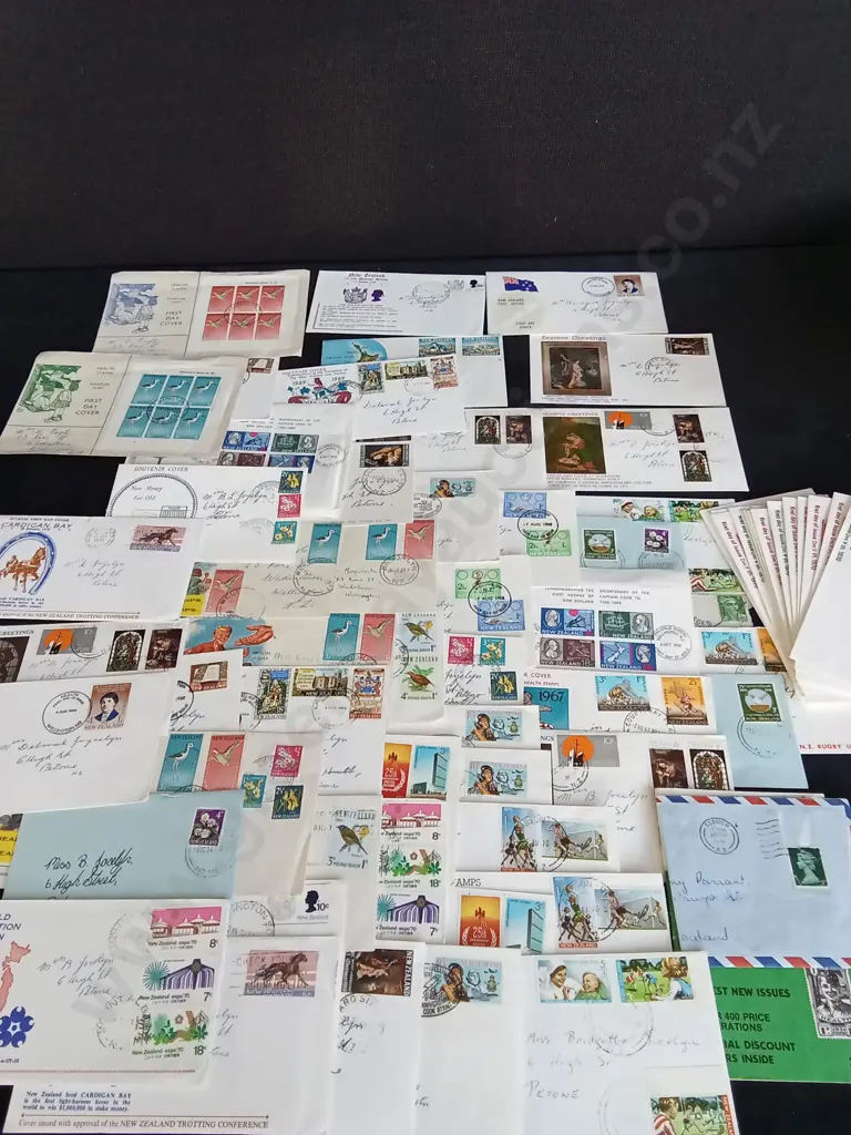 COLLECTION OF VINTAGE ENVELOPES WITH STAMPS Image 1++