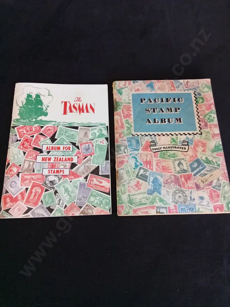 2 VINTAGE STAMP BOOKS WITH STAMPS Image 1++