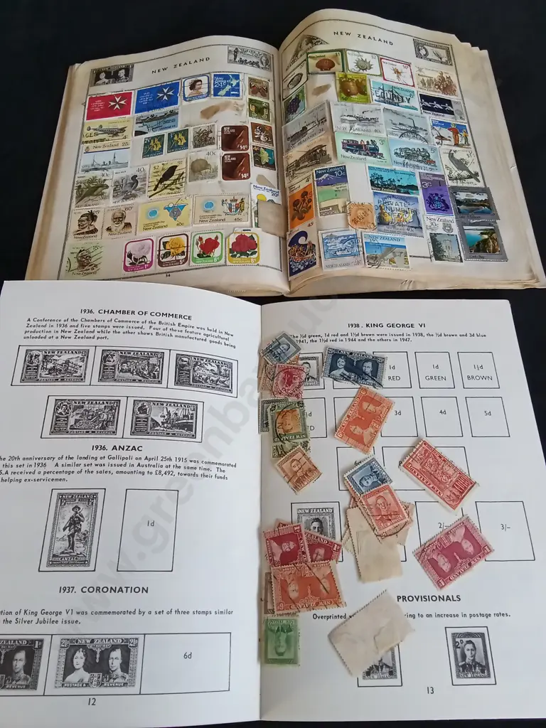 2 VINTAGE STAMP BOOKS WITH STAMPS Image 1++