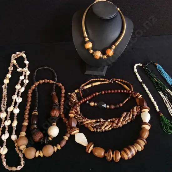 COLLECTION OF BEADED NECKLACES