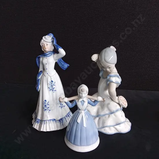 3 PIECES VINTAGE PORCELAIN FIGURES