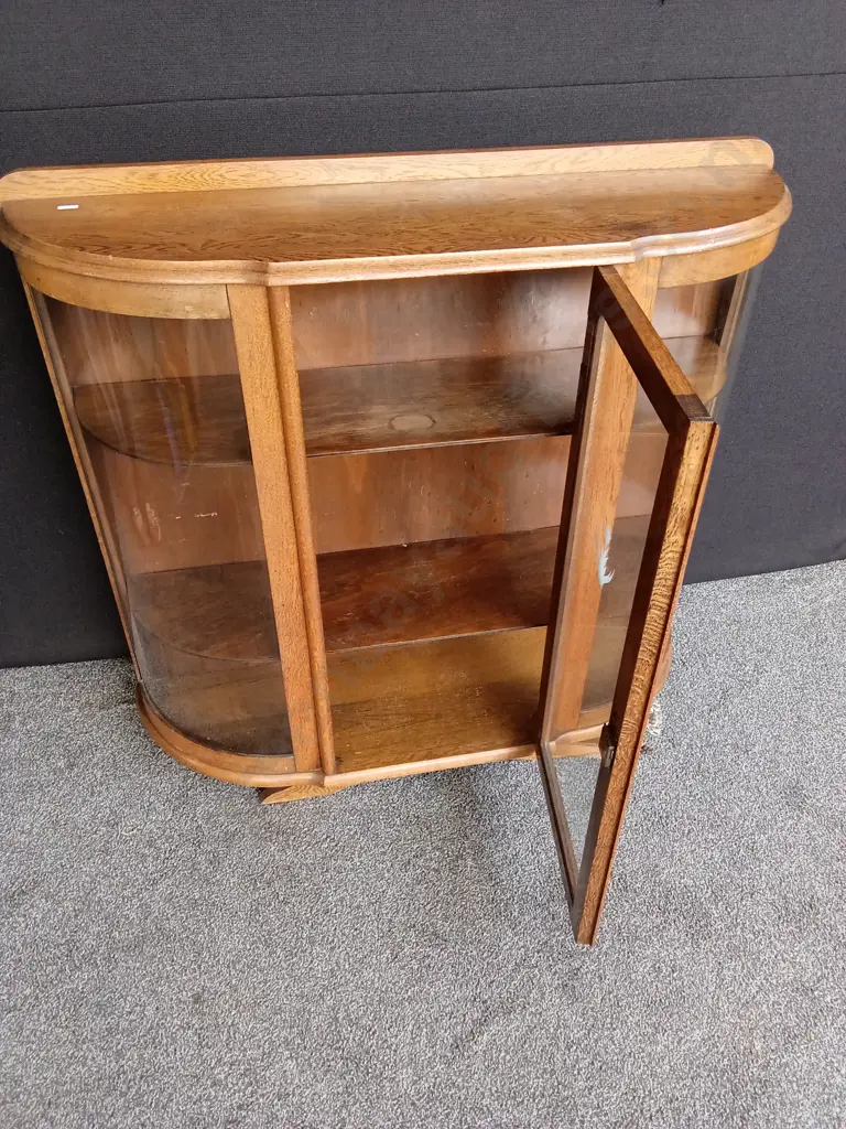 WOODEN DISPLAY CABINET WITH LOCK AND KEY H 1.2M L 1.1M D 33CM Image 1++