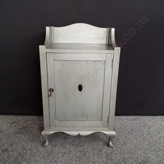 SMALL WOODEN GREEN SIDEBOARD WITH ONE FOR L47CM D34CM H84CM