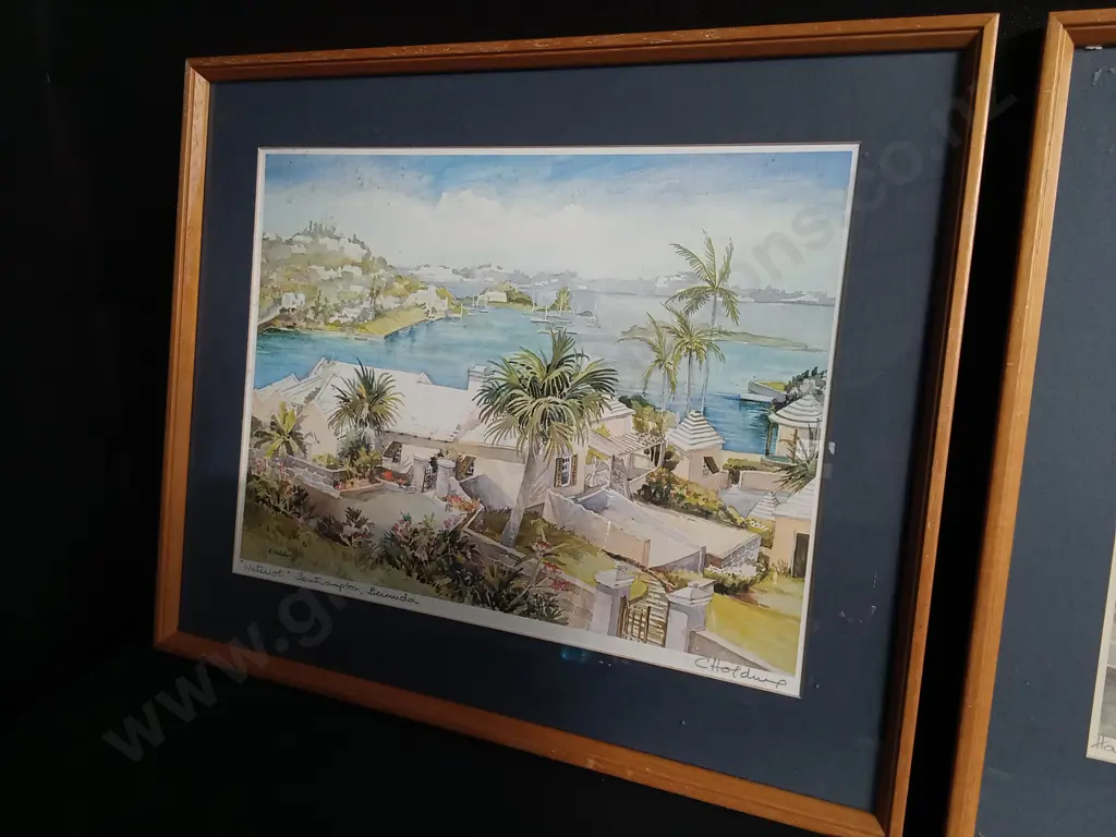 PAIR OF FRAMED LITHOGRAPH PRINTS BY CAROLE HOLDING Image 1++