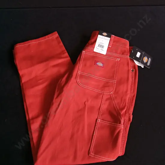 BRAND NEW RED DICKIES TROUSERS SIZE 8