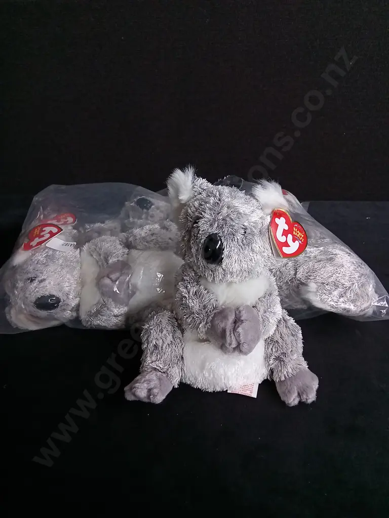6 BRAND NEW TY BEANIE BABIES KOOWEE THE KOALA Image 1++