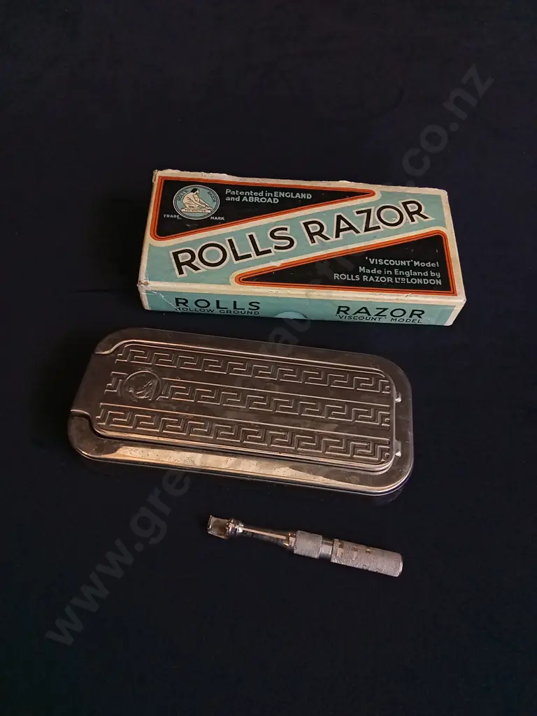 VINTAGE ROLLS RAZOR SHAVING KIT IN ORIGINAL BOX Image 1++