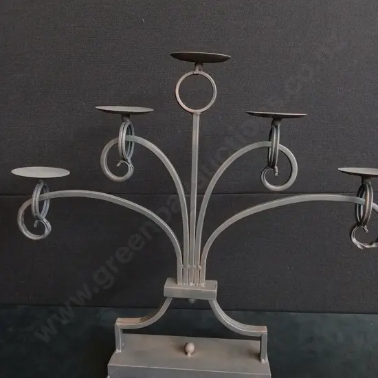 LARGE CAST IRON CANDLE HOLDER
