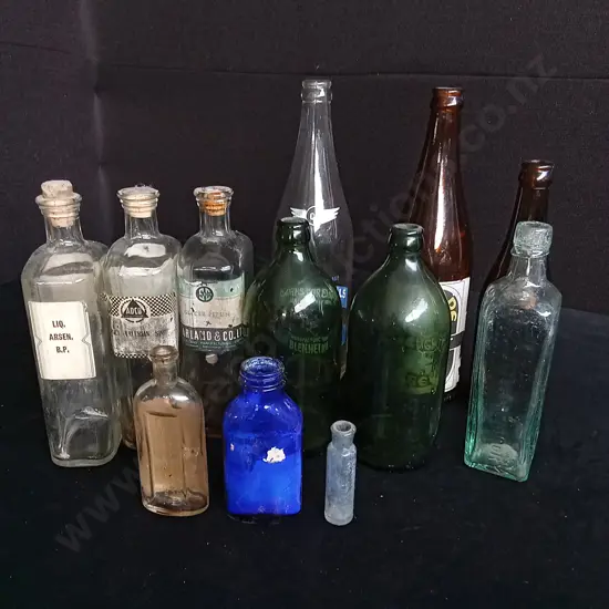 12 GLASS BOTTLES