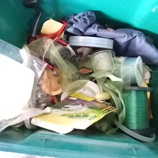 BOX OF FISHING ITEMS