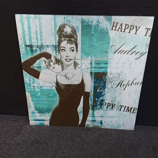 CANVAS WITH AUDREY HEPBURN 1M X 1M