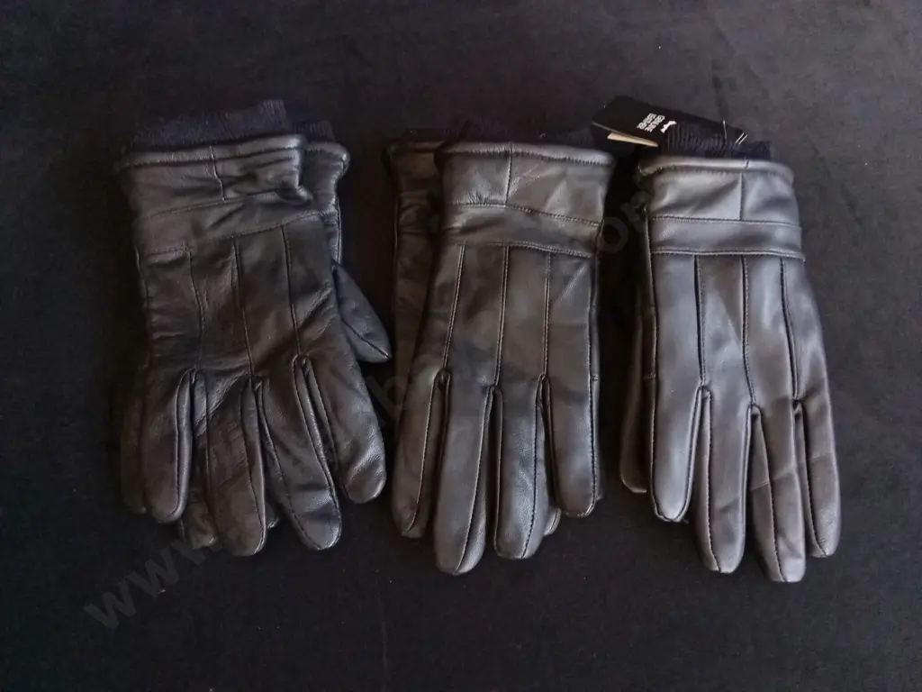 3 PAIRS OF LEATHER GLOVES Image 1++