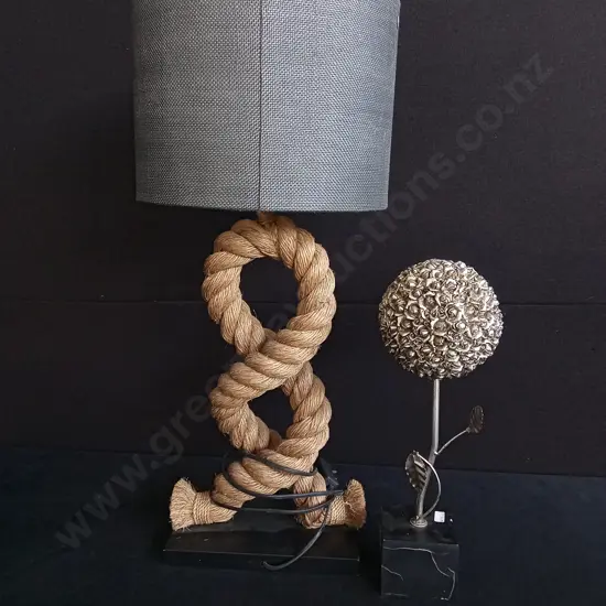 ROPE LAMP WORKNG AND FLOWER STATUE
