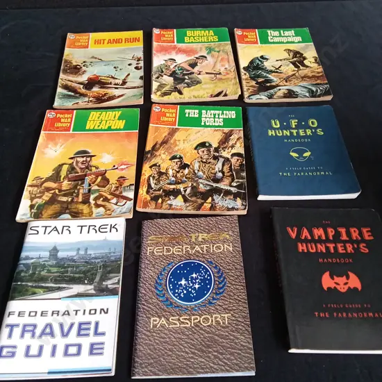9 VINTAGE BOOKS AND COMICS