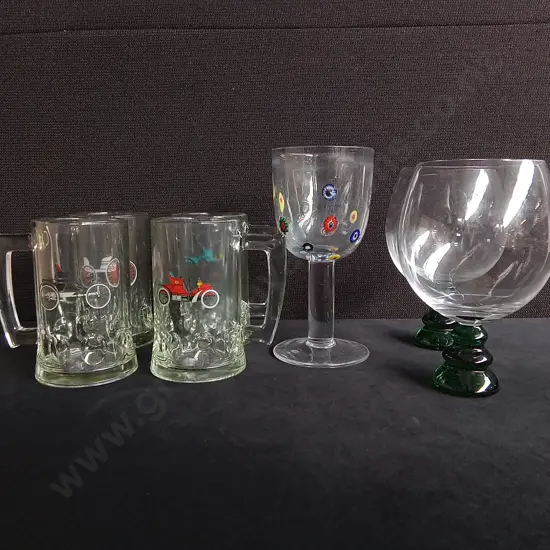 7 PIECES GLASSWARE MIX