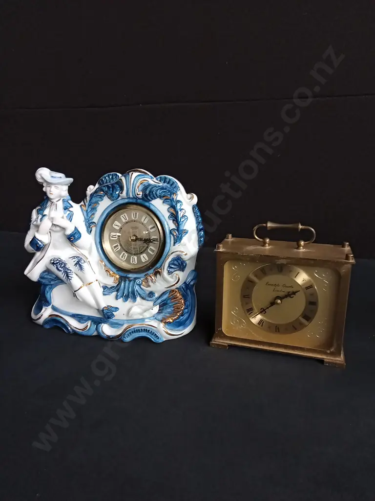 4 PIECES DECOR MIX, INCLUDING 2 VINTAGE CLOCKS Image 1++
