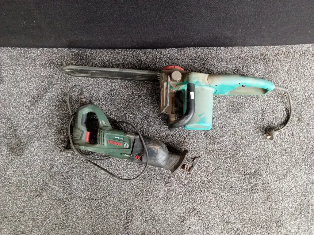 BOSCH AKE 40-19 S CHAINSAW AND BOSCH PSA 1150 NAIL GUN Image 1++