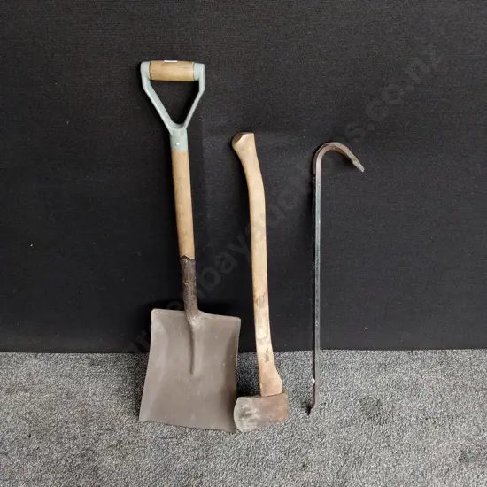 SHOVEL, AXE AND PRY BAR