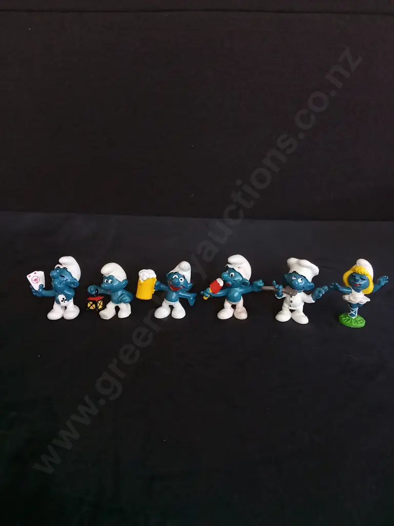 6 VINTAGE SMURFS Image 1++