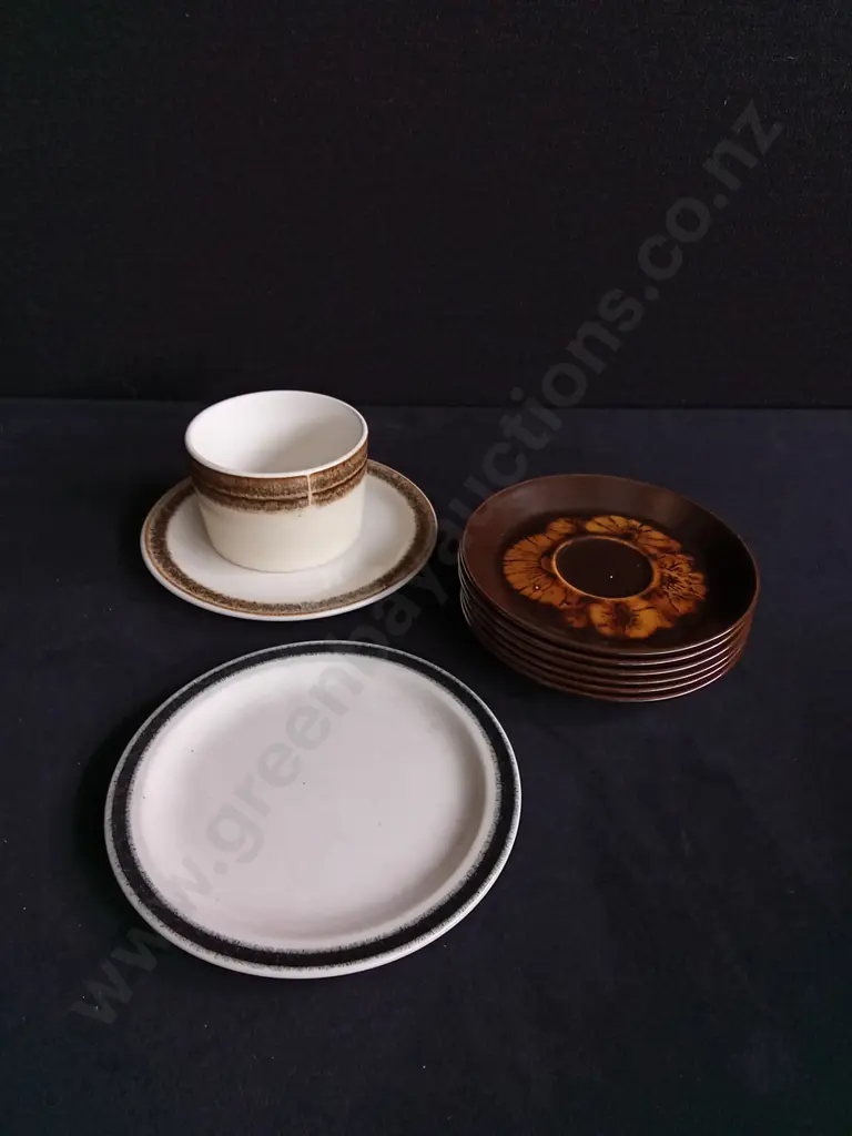9 PIECES CROWN LYNN PLATE SETS Image 1++