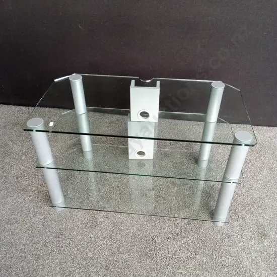 GLASS TABLE H55CM L90CM D49CM
