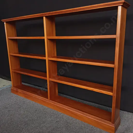 WOODEN BOOKCASE H 1.57 M X W 2.34 M X D 27CM